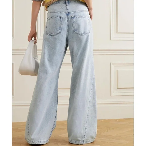 NWT Frame Le Baggy Palazzo jeans Natoma Clean 23 - Picture 6 of 9